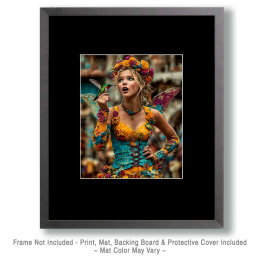 BOHO Fairy and a Hummingbird - Fairy Art