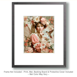 Nouveau Fairy and a Hummingbird - Fairy Art