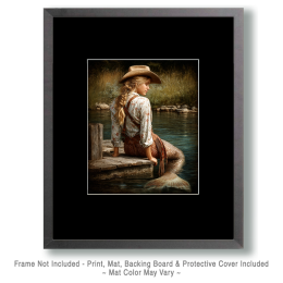 Cowgirl Mermaid - Coastal Art
