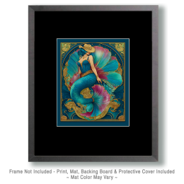 Nouveau Fantail Mermaid - Coastal Art