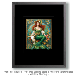 Art Nouveau Cowgirl Mermaid - Coastal Art