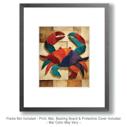 70's Style Crab - Ocean Life Art