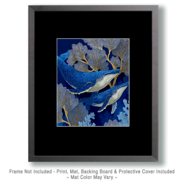 Nouveau Blue Whales - Ocean Life Art