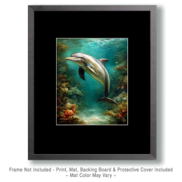 Dolphin Posing for the Camera - Ocean Life Art