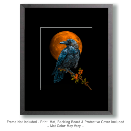 Blood Moon Raven Art