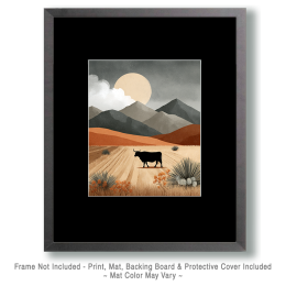 Vintage Style Minimalist Southwestern Art