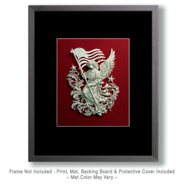 Cut Paper Style Angel with the American Flag- USA 250 Wall Art Print