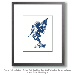 Cupid Carrying the American Flag - USA 250 Wall Art - USA 250 Wall Art