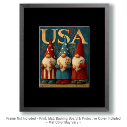 American Gnome Trio - USA 250 Wall Art Print