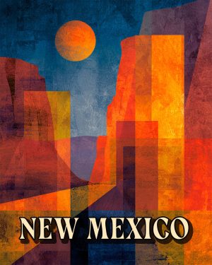 Abstract Canyon -  New Mexico Souvenir Art Print