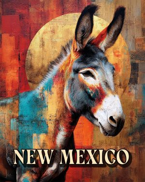 Abstract Spirit Donkey -  New Mexico Souvenir Art Print