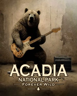 Acadia National Park - Maine - Forever Wild - Black Bear  Playing Guitar