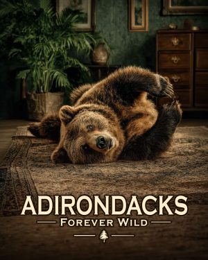 Adirondacks - New York State  - Forever Wild - Bear Playing on Rug