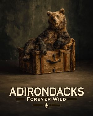 Adirondacks - New York State  - Forever Wild - Black Bear Bear Posing on Luggage