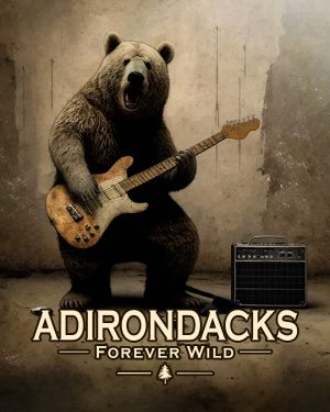Adirondacks - New York State  - Forever Wild - Black Bear  Playing Guitar
