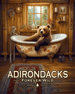 Adirondacks - New York State  - Forever Wild - Black Bear in Tub