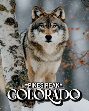 Alpha Wolf -  Pikes Peak Souvenir Art Print