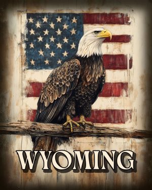 American Bald Eagle -  Wyoming Souvenir Art Print