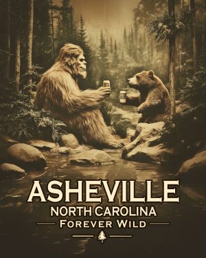 Ashville North Carolina  - Forever Wild - Bigfoot Toasts Bear