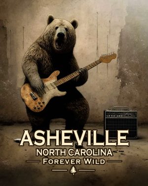Ashville North Carolina  - Forever Wild - Black Bear  Playing Guitar