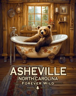 Ashville North Carolina  - Forever Wild - Black Bear in Tub
