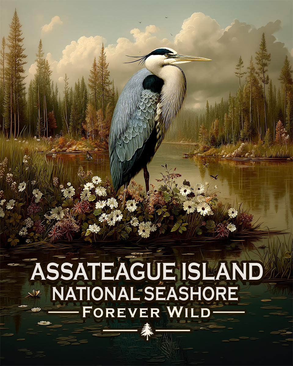 Assateague Island National Seashore Maryland & Virginia - Forever Wild - Great Blue Heron