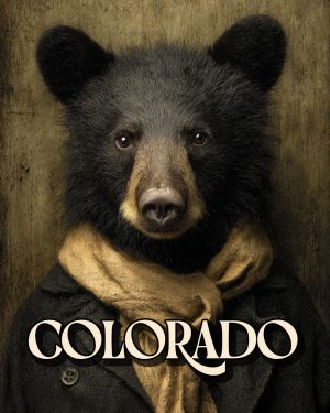 Baxter the Black Bear - Colorado Souvenir Art Print