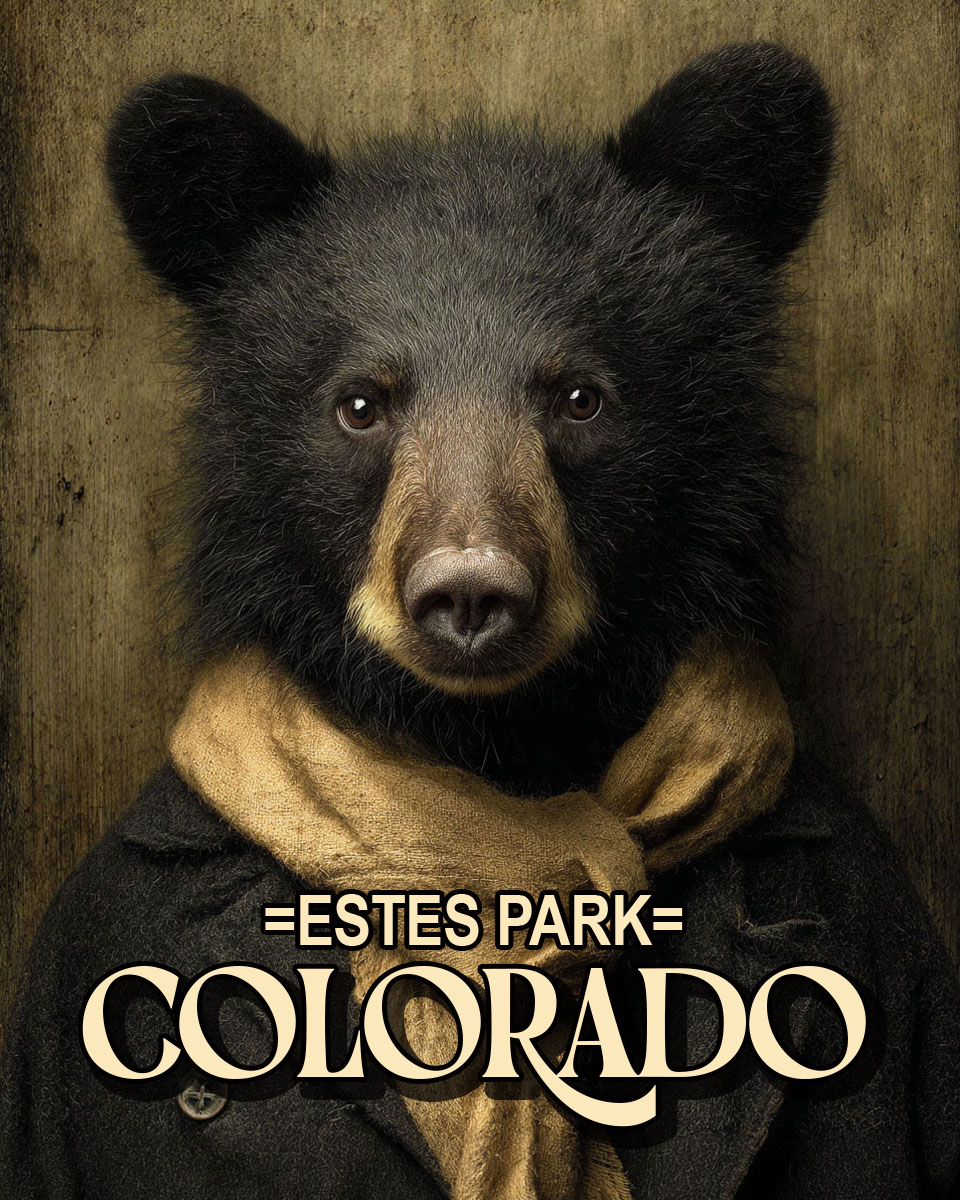 Baxter the Black Bear - Estes Park Souvenir Art Print