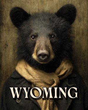 Baxter the Black Bear -  Wyoming Souvenir Art Print