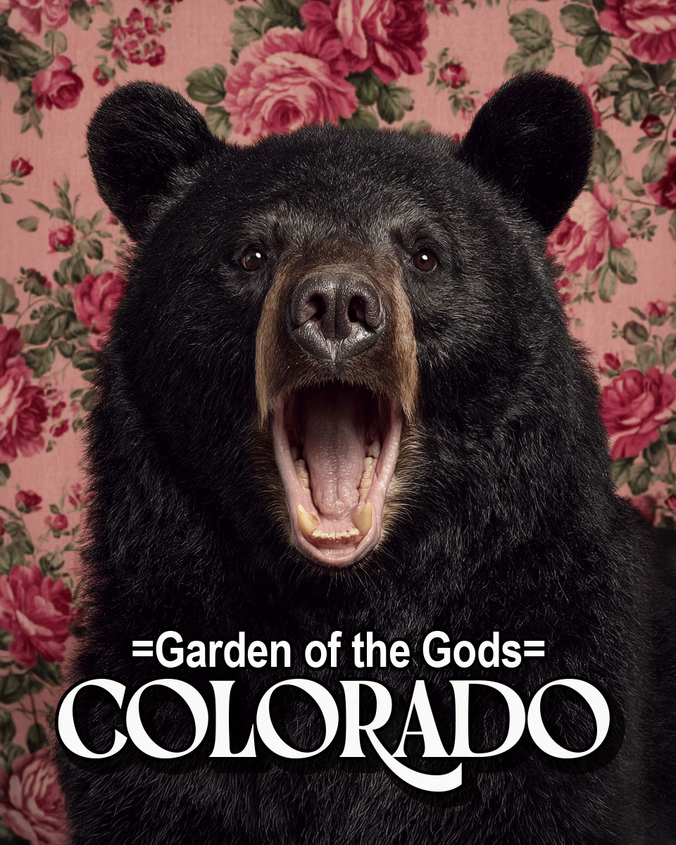 Bear with a viewpoint - Garden of the Gods Souvenir Art Print
