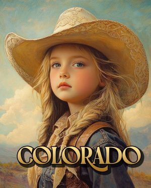 Beautiful Young Cowgirl - Colorado Souvenir Art Print