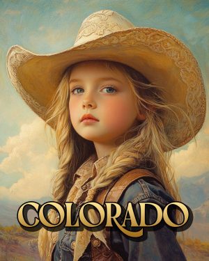 Beautiful Young Cowgirl - Colorado Souvenir Art Print
