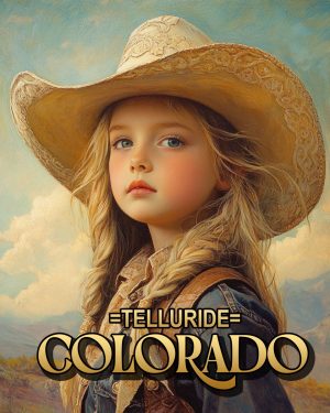 Beautiful Young Cowgirl -  Telluride Souvenir Art Print
