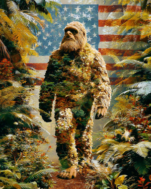 All American - Vintage Bigfoot Art Prints