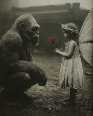 A Small Gesture - Vintage Bigfoot Art Print