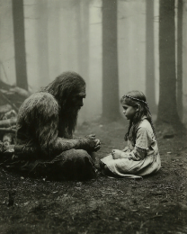 Wisdom Imparted - Vintage Bigfoot Art Print