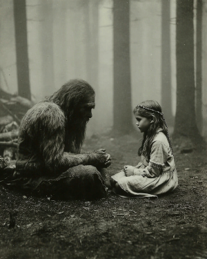 Wisdom Imparted - Vintage Bigfoot Art Print