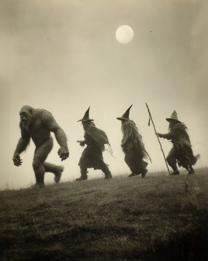 We'll Take Care of This, Follow Me - Vintage Bigfoot Art Print