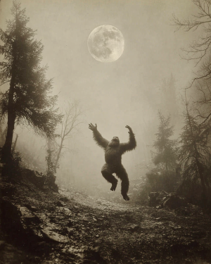 A Jump For Joy - Vintage Bigfoot Art Print