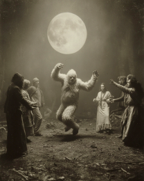 Busting a Move - Vintage Bigfoot Art Print