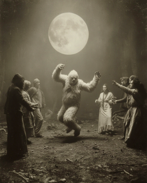 Busting a Move - Vintage Bigfoot Art Print