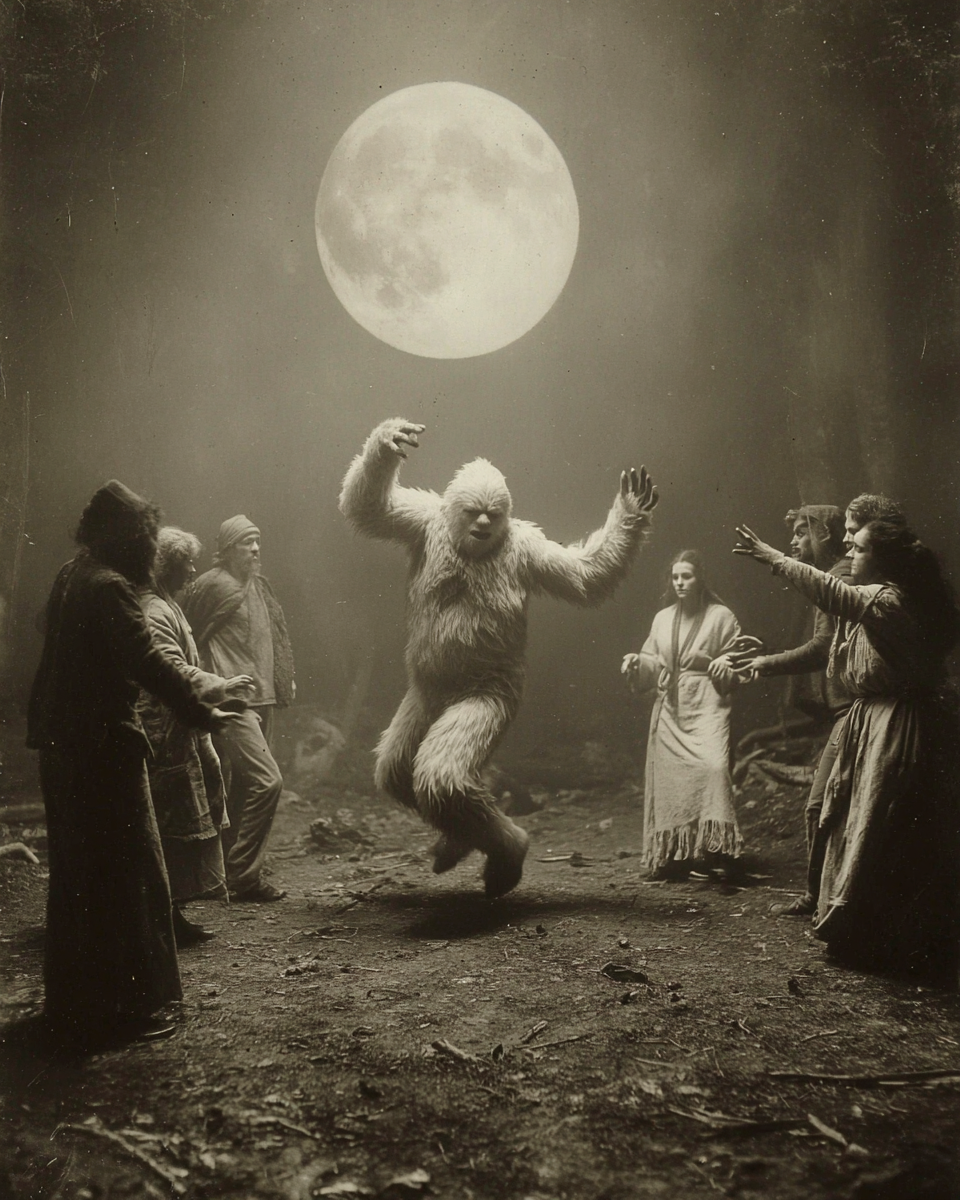 Busting a Move - Vintage Bigfoot Art Print