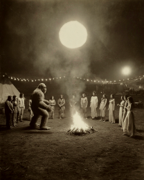 Campfire Congregation - Vintage Bigfoot Art Print