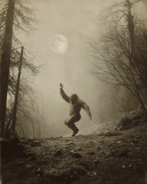 Dancing Like Nobody's Watching - Vintage Bigfoot Art Print