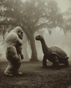 I Thought You Were Just a Myth - Vintage Bigfoot Art Print