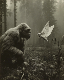 Giant Moth Sharing Some Wisdom - Vintage Bigfoot Art Print