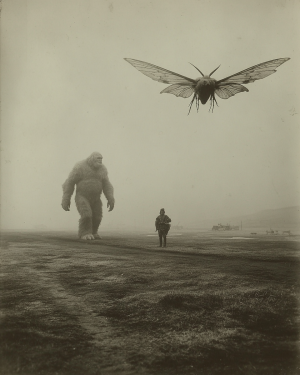 Which One is the Scariest? - Vintage Bigfoot Art Print