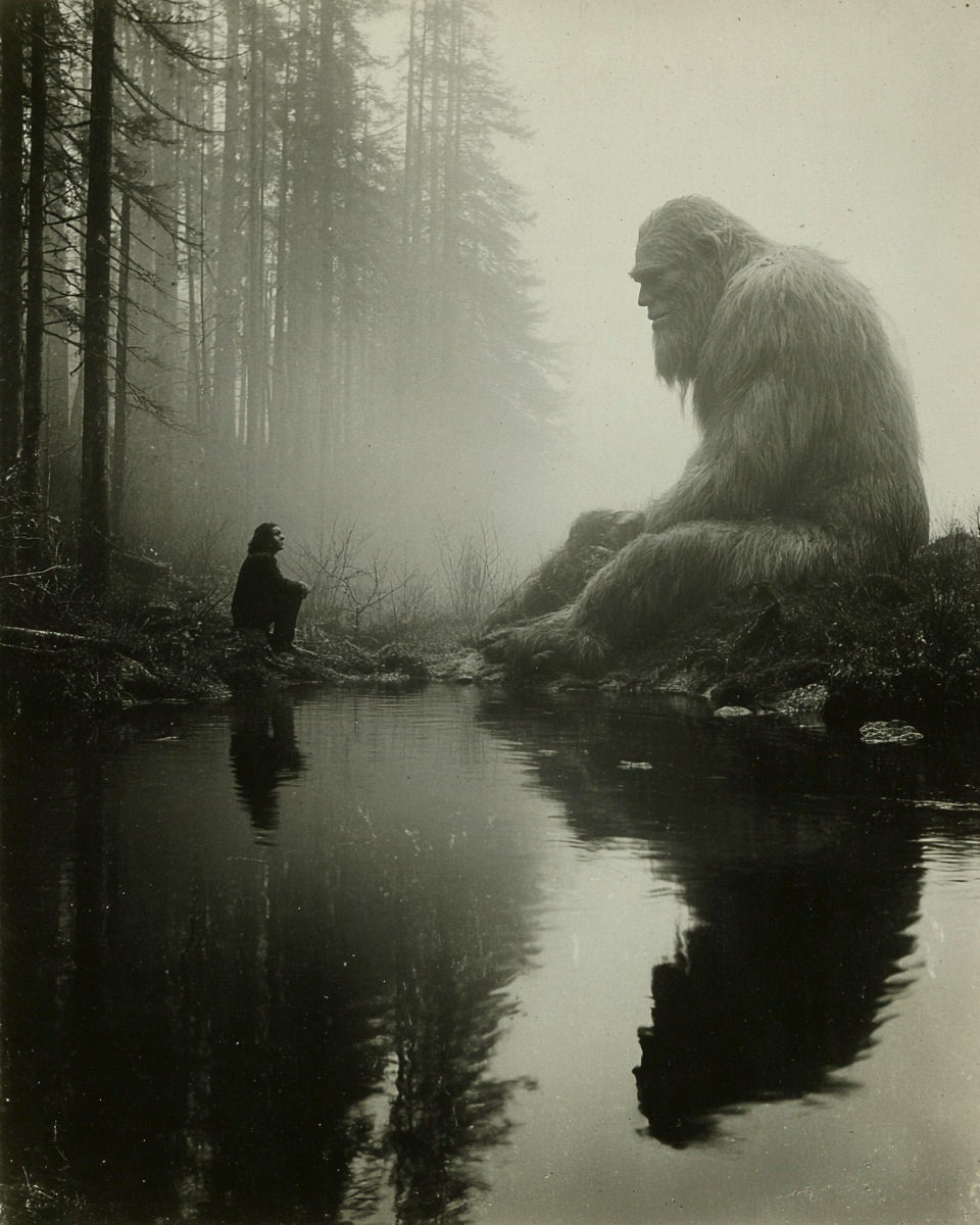 First Meeting with the Therapist - Vintage Bigfoot Art Print