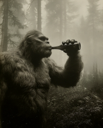 Beer Me Now - Vintage Bigfoot Art Print