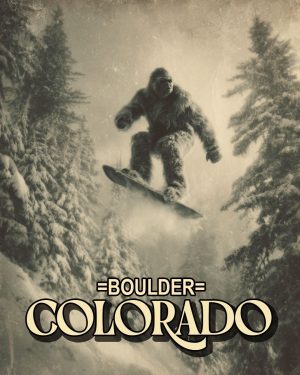 Bigfoot Catching Air - Boulder Colorado Souvenir Art Print.jpg